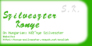 szilveszter konye business card